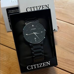 Citizen Black Dial Stainless Steel Watch